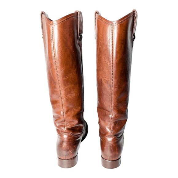 FRYE Melissa Tall Cognac Leather Riding Boot Size 6.5B - Picture 6 of 11